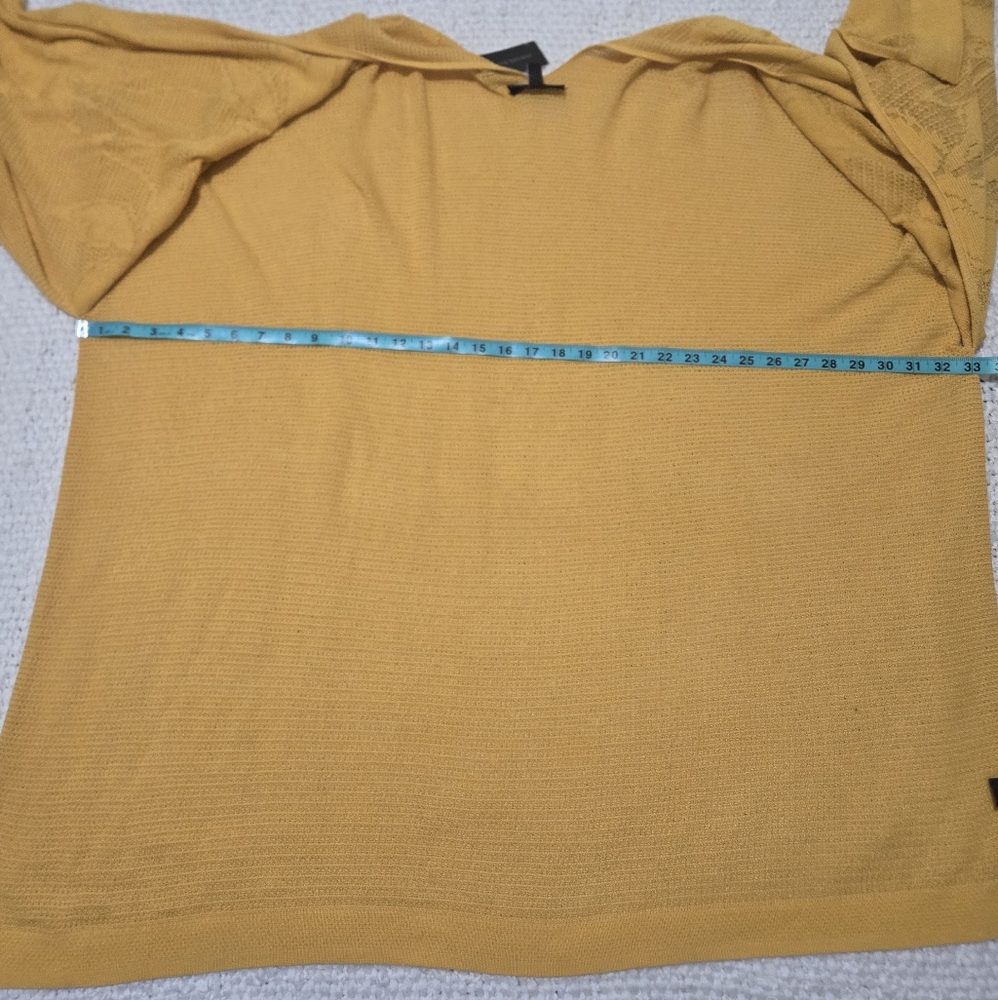 LANE BRYANT Mustard Yellow Open-Front Kimono Duster Size 14/20 - Picture 11 of 14